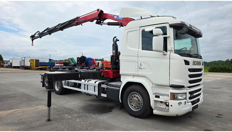 Scania G450 6X2*4 HMF 2120 crane 700 hours - Abrollkipper, Autokran: das Bild 2 Scania G450 6X2*4 HMF 2120 crane 700 hours - Abrollkipper, Autokran: das Bild 2