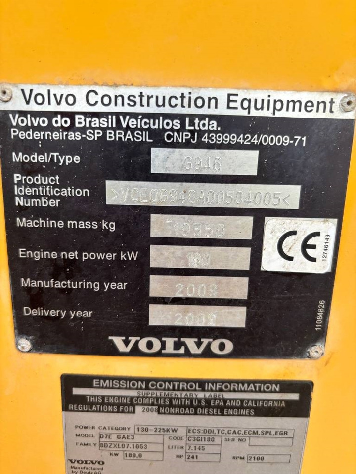 Volvo G 946 AWD (CE / Under Preparation) - Grader: das Bild 2 Volvo G 946 AWD (CE / Under Preparation) - Grader: das Bild 2