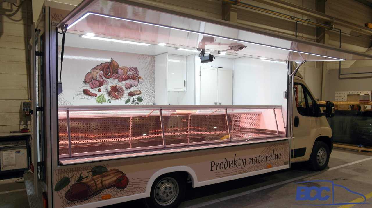 Verkaufsfahrzeug Für die Beförderung von Lebensmittel, Zustand - NEU BCC POLSKA - FOOD TRUCK - MOBILNY SKLEP MIĘSNY PEUGEOT BOXER: das Bild 12