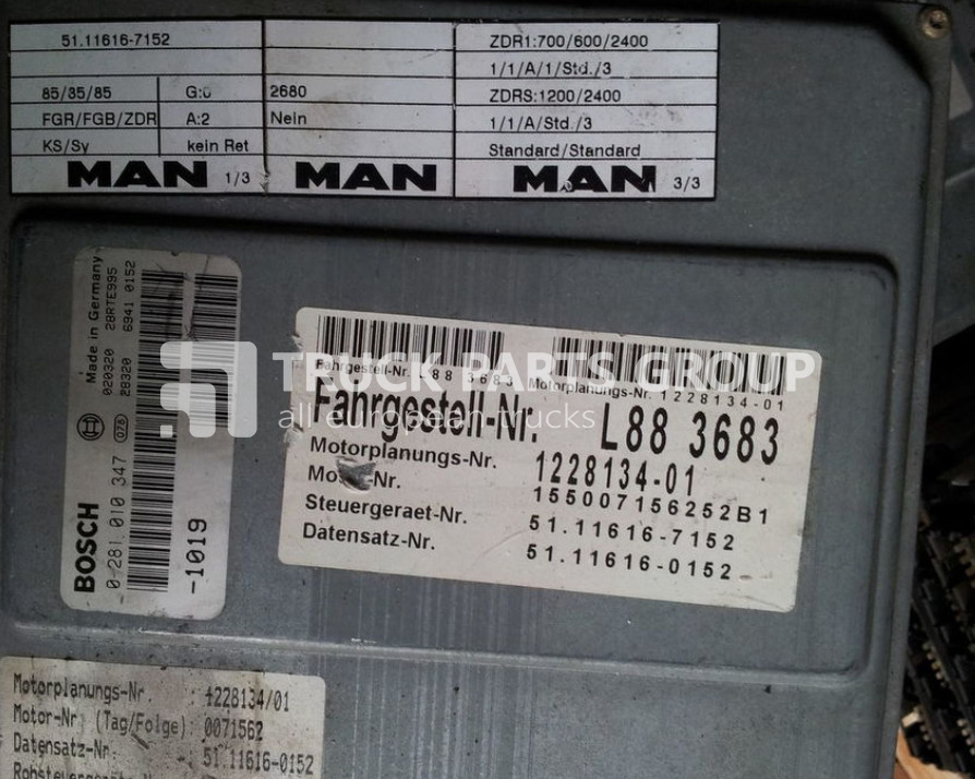 MAN ECU EDC, engine control unit 4 series , L2000, 51116167173, 5111 control unit - Steuergerät für LKW: das Bild 3 MAN ECU EDC, engine control unit 4 series , L2000, 51116167173, 5111 control unit - Steuergerät für LKW: das Bild 3