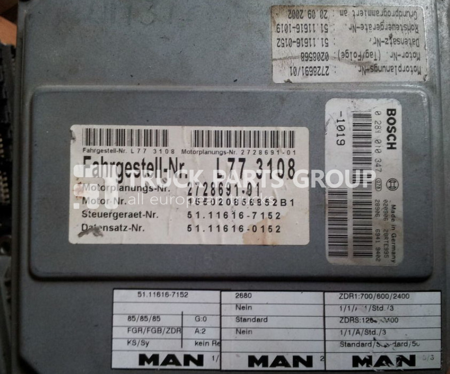 MAN ECU EDC, engine control unit 4 series , L2000, 51116167173, 5111 control unit - Steuergerät für LKW: das Bild 1 MAN ECU EDC, engine control unit 4 series , L2000, 51116167173, 5111 control unit - Steuergerät für LKW: das Bild 1