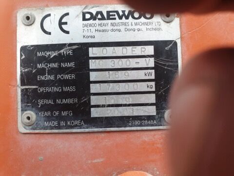 DAEWOO LOADER MG 300 - Radlader: das Bild 5 DAEWOO LOADER MG 300 - Radlader: das Bild 5