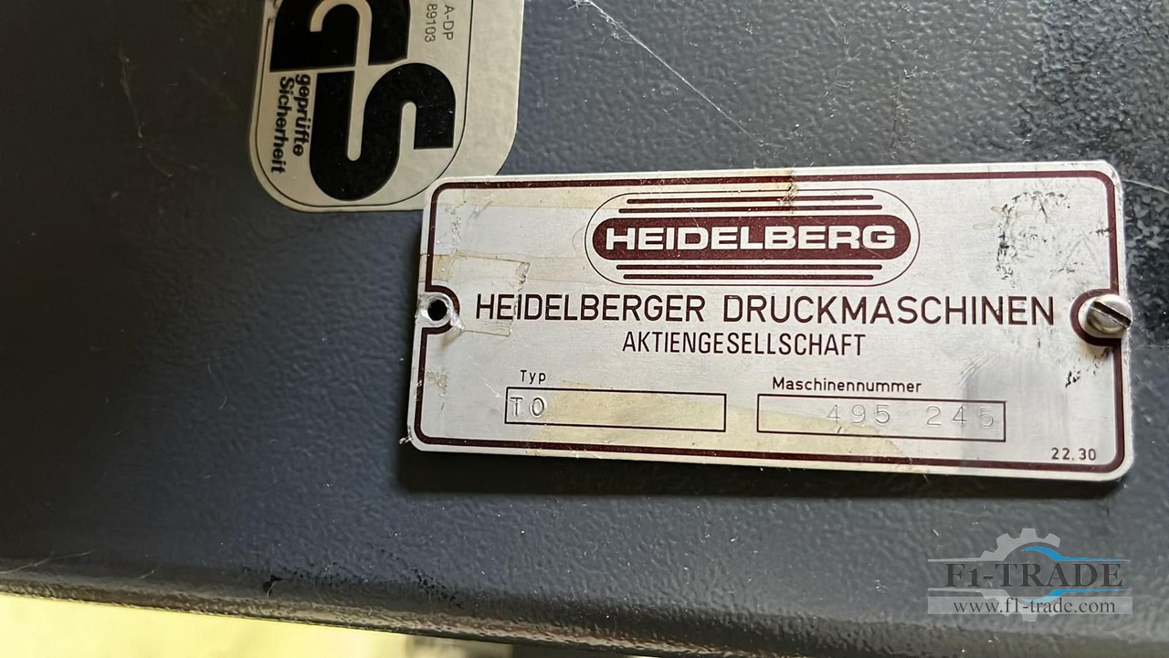 Heidelberg TOK (15Mio.) - Offsetdruckmaschine: das Bild 5 Heidelberg TOK (15Mio.) - Offsetdruckmaschine: das Bild 5