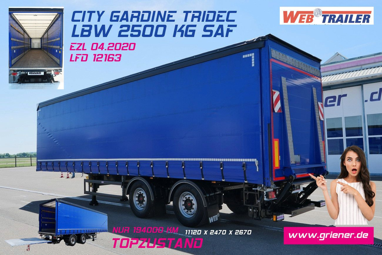 Web-Trailer LPRS 18 / CITY TRIDEC /GARDINE/LBW 2500 kg/SAF - Planenauflieger: das Bild 1 Web-Trailer LPRS 18 / CITY TRIDEC /GARDINE/LBW 2500 kg/SAF - Planenauflieger: das Bild 1