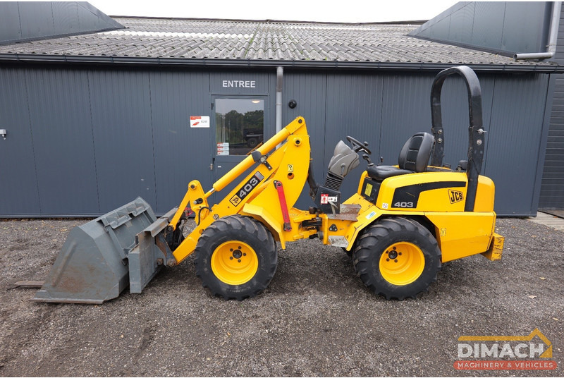 JCB 403 Zeer nette shovel met hydraulische snelwissel en bak en palletvorken 120cm lang - Lader: das Bild 1 JCB 403 Zeer nette shovel met hydraulische snelwissel en bak en palletvorken 120cm lang - Lader: das Bild 1