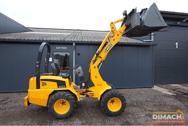 JCB 403 Zeer nette shovel met hydraulische snelwissel en bak en palletvorken 120cm lang - Lader: das Bild 2 JCB 403 Zeer nette shovel met hydraulische snelwissel en bak en palletvorken 120cm lang - Lader: das Bild 2