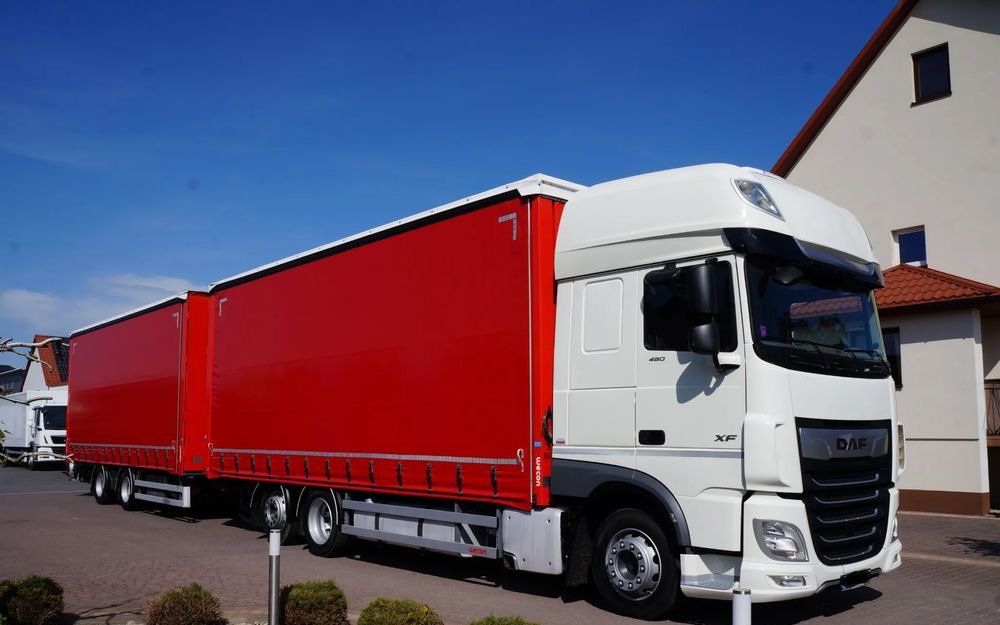 DAF XF 480 EURO 6 ZESTAW TANDEM PRZEJAZDOWY 120 M3 7,8 M + 7,8 M WECON - Plane LKW: das Bild 1 DAF XF 480 EURO 6 ZESTAW TANDEM PRZEJAZDOWY 120 M3 7,8 M + 7,8 M WECON - Plane LKW: das Bild 1