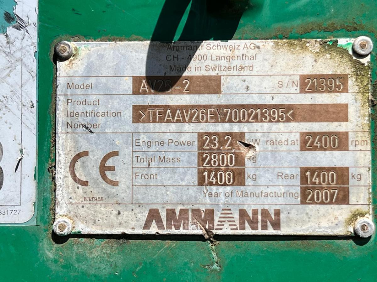 Straßenwalze Ammann AV26-2 COMPACTEUR ROULEAU TANDEM VIBRANT ARTICULÉ: das Bild 15 Straßenwalze Ammann AV26-2 COMPACTEUR ROULEAU TANDEM VIBRANT ARTICULÉ: das Bild 15