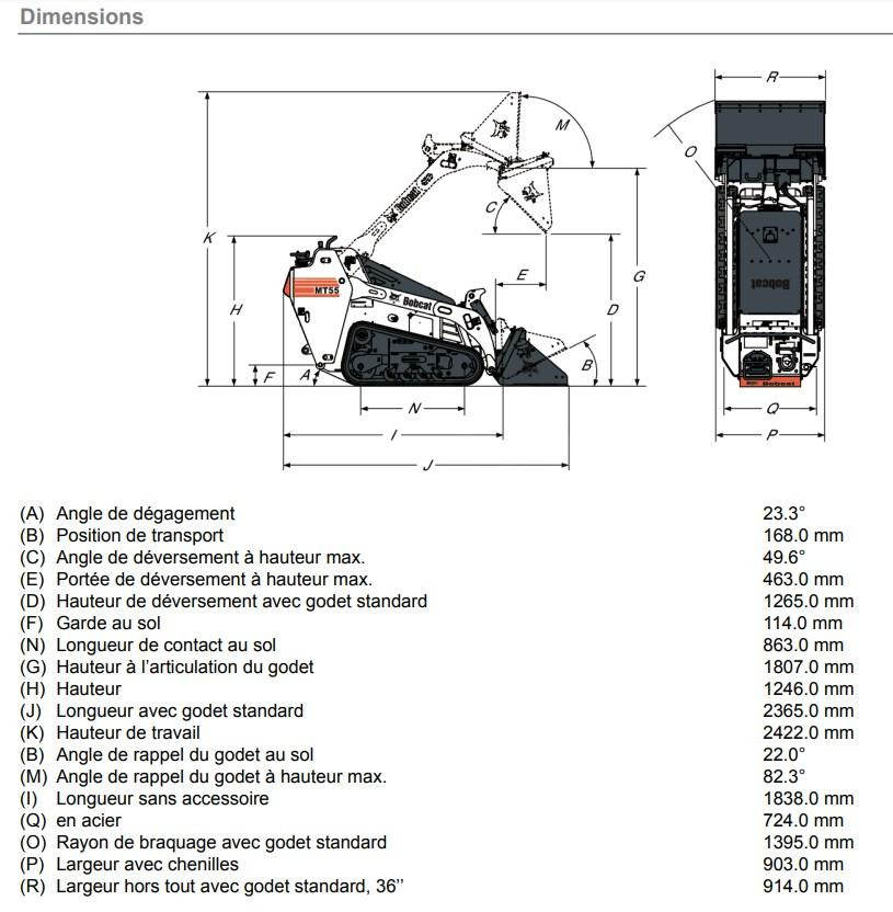 Deltalader Bobcat MT55 MINI CHARGEUSE SKID A CHENILLE: das Bild 15