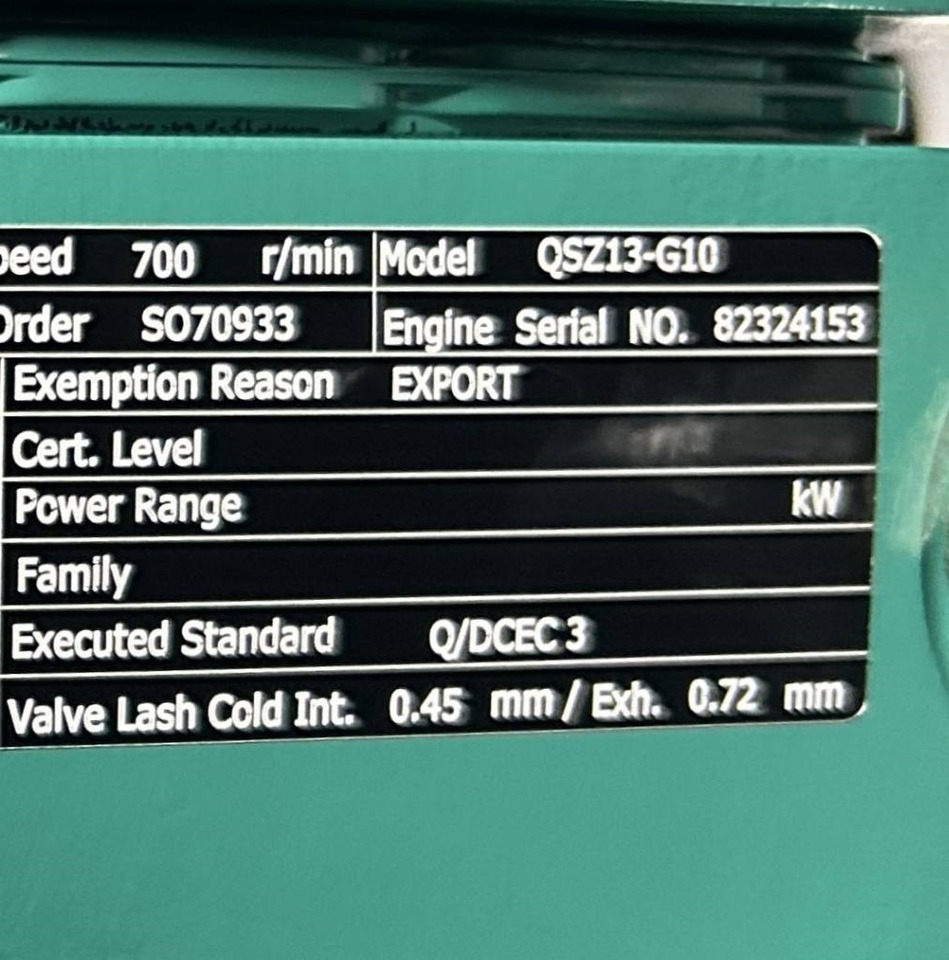 Stromgenerator, Zustand - NEU Cummins C550D5 - 550 kVA Generator - DPX-18522: das Bild 12