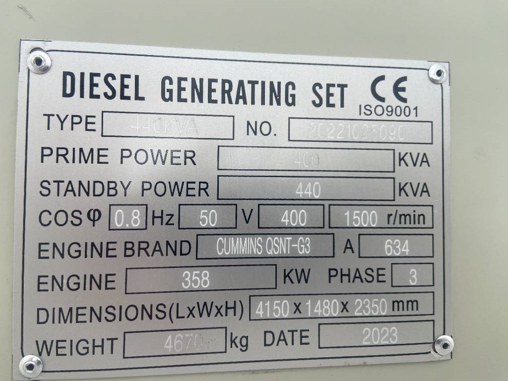 Cummins QSNT-G3 - 440 kVA Generator - DPX-19844 - Stromgenerator: das Bild 4 Cummins QSNT-G3 - 440 kVA Generator - DPX-19844 - Stromgenerator: das Bild 4
