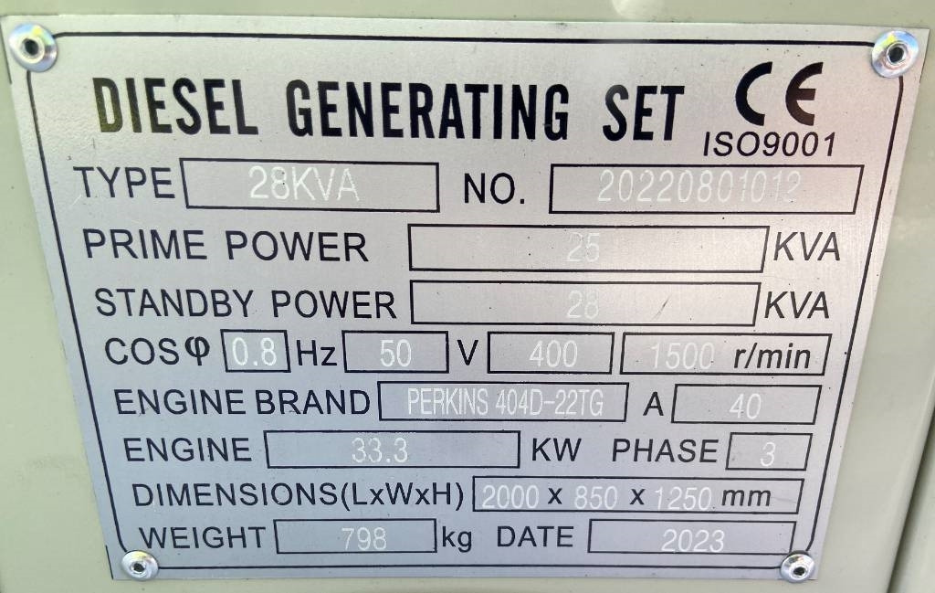 Perkins 404-22TG - 28 kVA Generator - DPX-19801.1 - Stromgenerator: das Bild 5 Perkins 404-22TG - 28 kVA Generator - DPX-19801.1 - Stromgenerator: das Bild 5