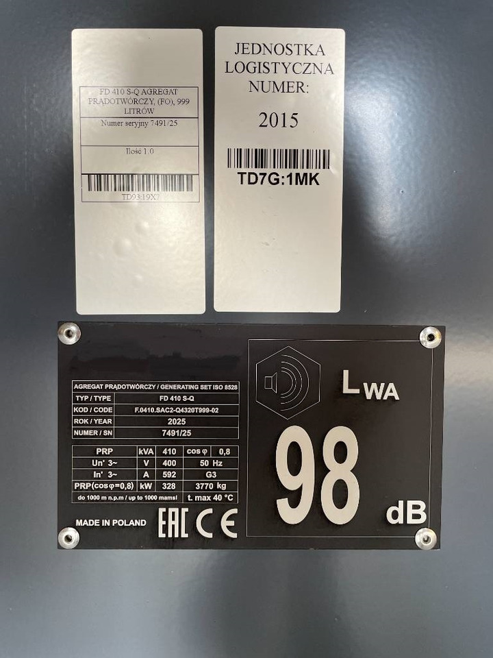 Stromgenerator, Zustand - NEU Scania DC13 - 450 kVA Generator - DPX-17951: das Bild 17