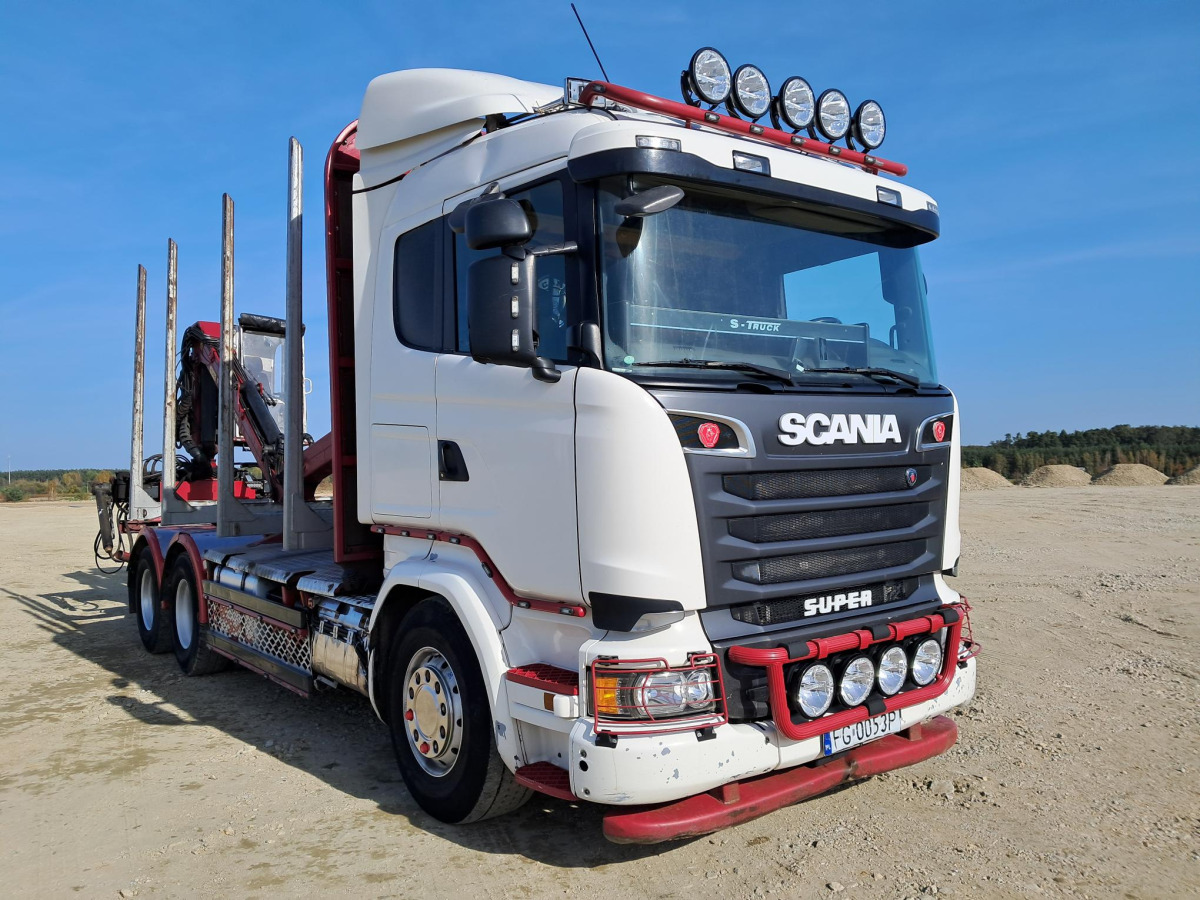 Holztransporter MHS MHS SCANIA-N331 D11 Solówka do przewozu drzewa z HDS: das Bild 1