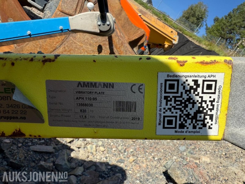 2019 AMMANN APH 110-95 vibroplate / 830kg - Walzen: das Bild 5 2019 AMMANN APH 110-95 vibroplate / 830kg - Walzen: das Bild 5