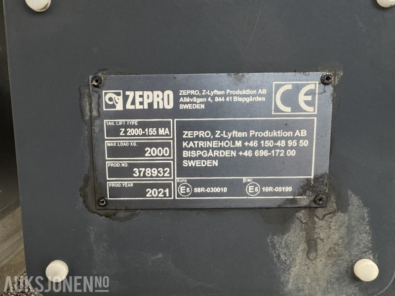 Koffer LKW 2021 Volvo FL Electric skapbil GULLAVTALE ZEPRO ACC LUFTFJÆRING RYGGEKAMERA SKAB: das Bild 21