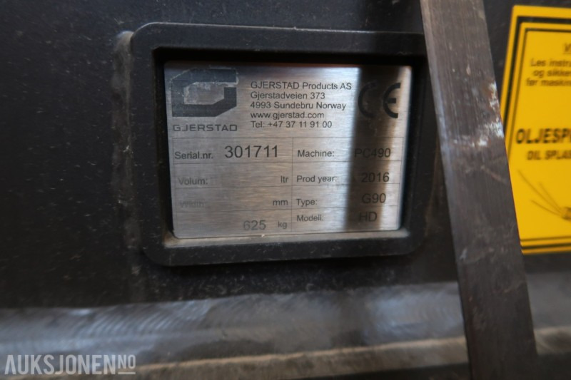 2016 Gjerstad hydraulisk HK-Feste til 50 tonns maskin G90/S90 - Anbauteil für Baumaschine: das Bild 5 2016 Gjerstad hydraulisk HK-Feste til 50 tonns maskin G90/S90 - Anbauteil für Baumaschine: das Bild 5