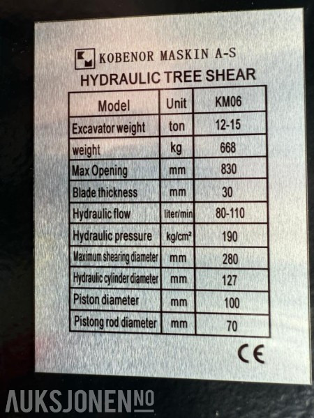 KM Trekutter med s60 HK feste - Anbauteil für Baumaschine: das Bild 5 KM Trekutter med s60 HK feste - Anbauteil für Baumaschine: das Bild 5