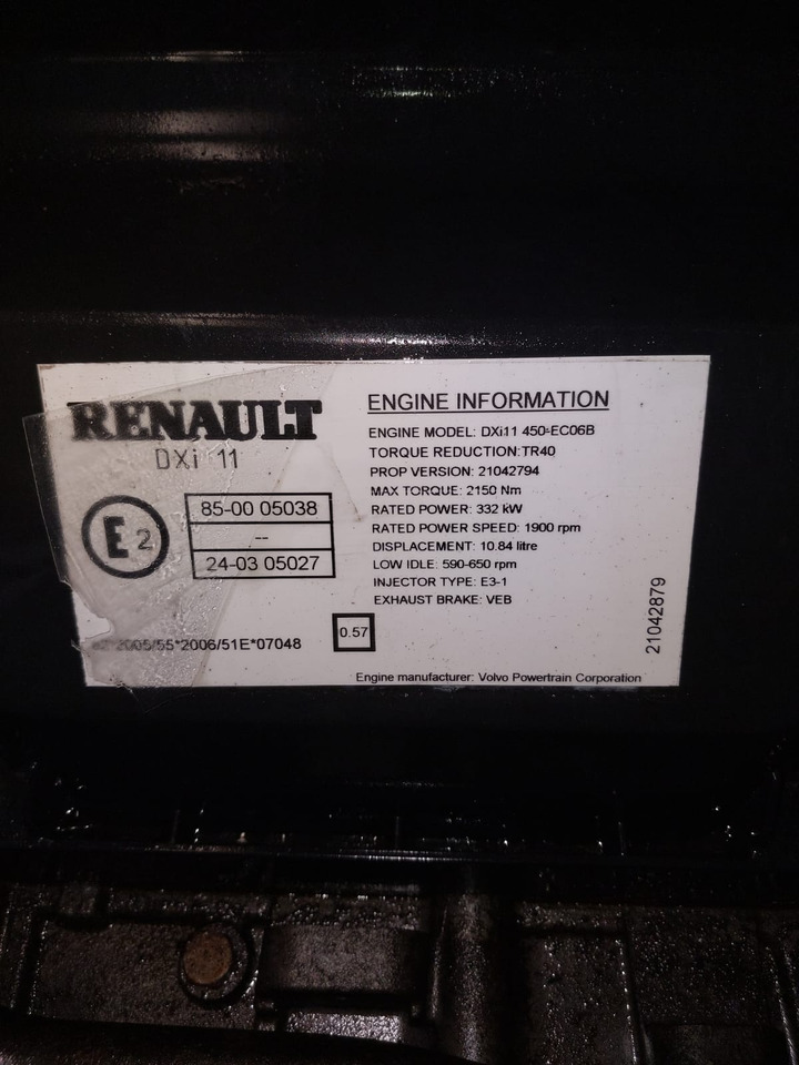 Renault DXi11 450-EC06B Renault Premium, Magnum - Motor für LKW: das Bild 1 Renault DXi11 450-EC06B Renault Premium, Magnum - Motor für LKW: das Bild 1