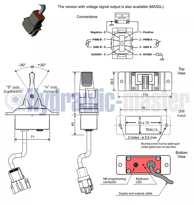 Frontlader für Traktor für LKW Full proportional valve 3 sections SPV 20-120 l/min 12 or 24 V plug and play det also available with Walvoil DPX100: das Bild 10 Frontlader für Traktor für LKW Full proportional valve 3 sections SPV 20-120 l/min 12 or 24 V plug and play det also available with Walvoil DPX100: das Bild 10