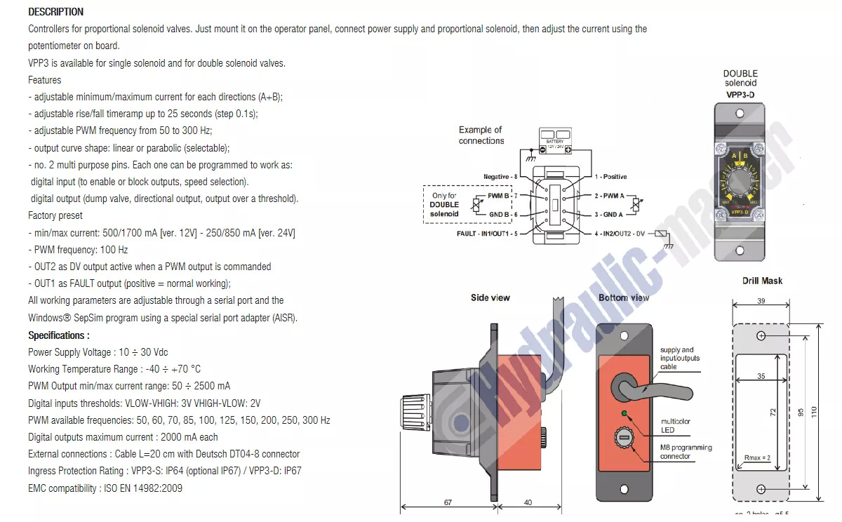 Frontlader für Traktor für LKW Full proportional valve 3 sections SPV 20-120 l/min 12 or 24 V plug and play det also available with Walvoil DPX100: das Bild 7 Frontlader für Traktor für LKW Full proportional valve 3 sections SPV 20-120 l/min 12 or 24 V plug and play det also available with Walvoil DPX100: das Bild 7