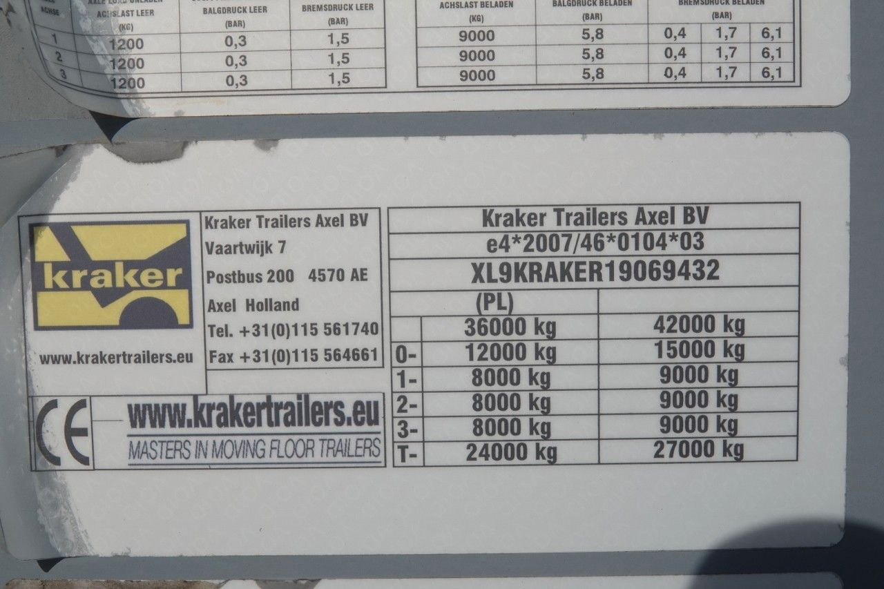 Schubboden Auflieger, Zustand - NEU Kraker WALKING FLOOR / RUCHOMA PODŁOGA / 92 M3 / OŚ PO: das Bild 19