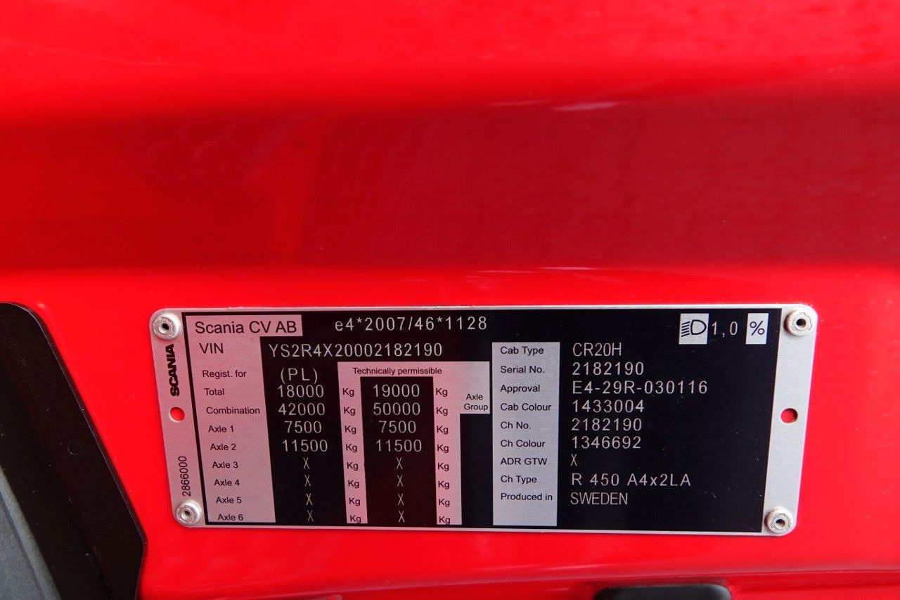 Sattelzugmaschine Scania R 450 / OPONY 100%  / PO KONTRAKCIE SERWISOWYM: das Bild 19