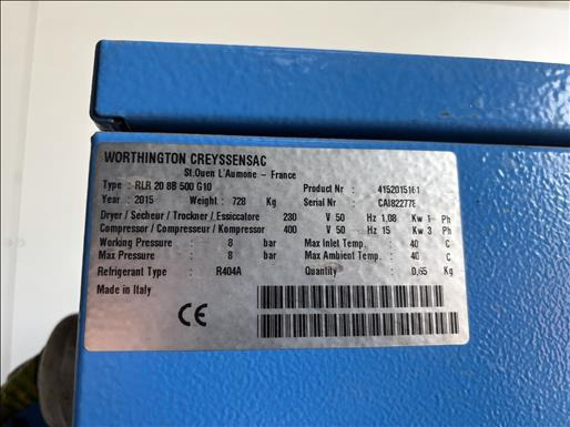 Lebensmittelmaschine Worthington Creyssensac RLR208B500G10 Air compressor: das Bild 6