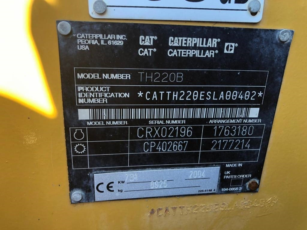 CAT TH 220 B FOR PARTS - Teleskoplader: das Bild 3 CAT TH 220 B FOR PARTS - Teleskoplader: das Bild 3