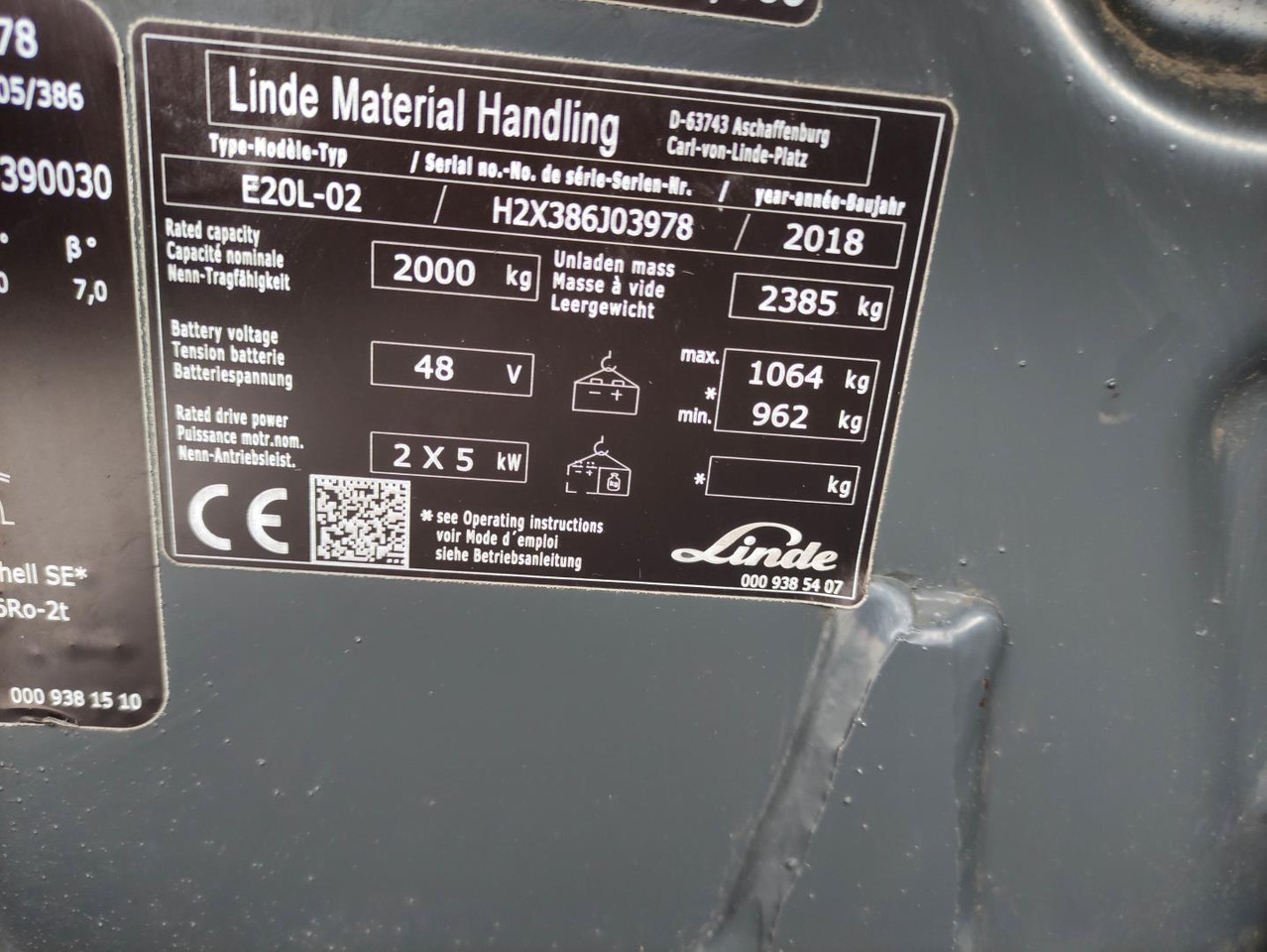 Elektrostapler Linde E20L-02-386-EVO: das Bild 8