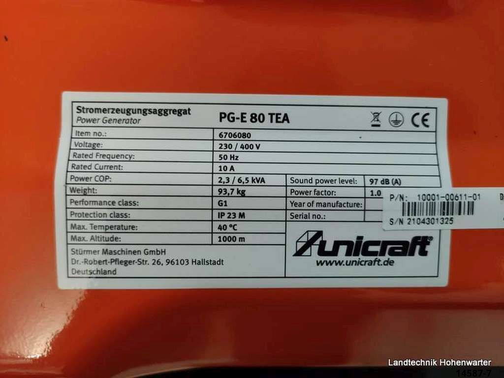 Stromgenerator, Zustand - NEU Unicraft PG-E 80 TEA (14587): das Bild 8