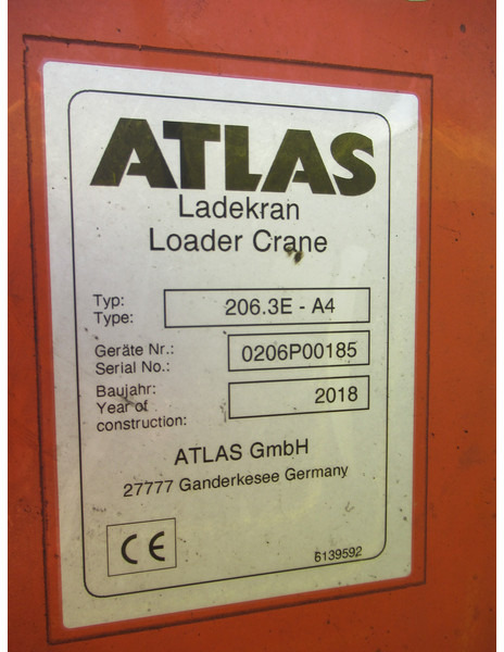 Abrollkipper, Autokran Scania P 340 B 6x2*4 VDL Haak - Kraan ATLAS 206.3E: das Bild 19