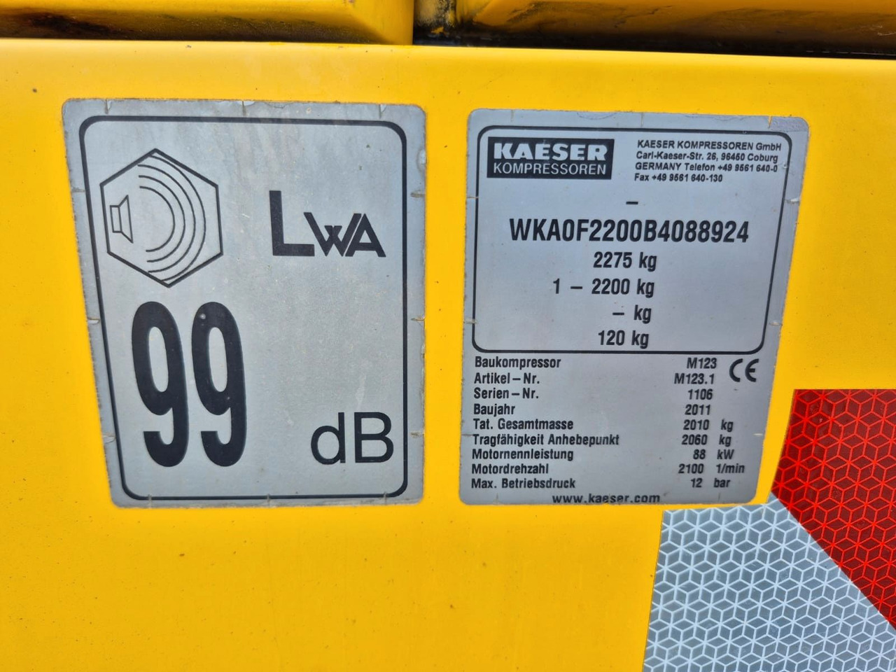 Kaeser M123 SIGMA DEUTZ FAHRANLAGE 624 STD. KOMUNAL - Luftkompressor: das Bild 5 Kaeser M123 SIGMA DEUTZ FAHRANLAGE 624 STD. KOMUNAL - Luftkompressor: das Bild 5
