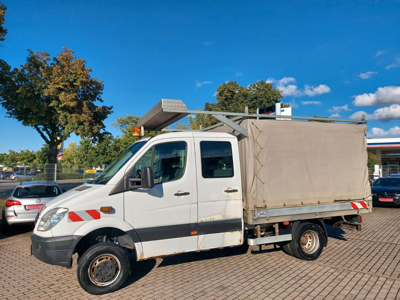 Planen Transporter, Transporter mit Doppelkabine Mercedes-Benz Sprinter II Pritsche DoKa 516 4X4 Plane 6 Sitze: das Bild 8