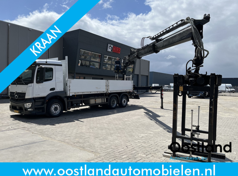 Mercedes-Benz ANTOS 2546 6X2 Bouwstoffenauto / Open laadbak vv KRAAN MKG HLK 221-3 met Palletklem - Pritsche LKW, Autokran: das Bild 1 Mercedes-Benz ANTOS 2546 6X2 Bouwstoffenauto / Open laadbak vv KRAAN MKG HLK 221-3 met Palletklem - Pritsche LKW, Autokran: das Bild 1