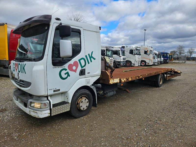 Renault Midlum 220 Machine/auto Transport and crane(2 stk) - Autotransporter LKW, Autokran: das Bild 1 Renault Midlum 220 Machine/auto Transport and crane(2 stk) - Autotransporter LKW, Autokran: das Bild 1