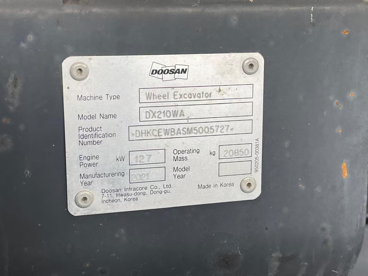 Mobilbagger DOOSAN DX210: das Bild 7