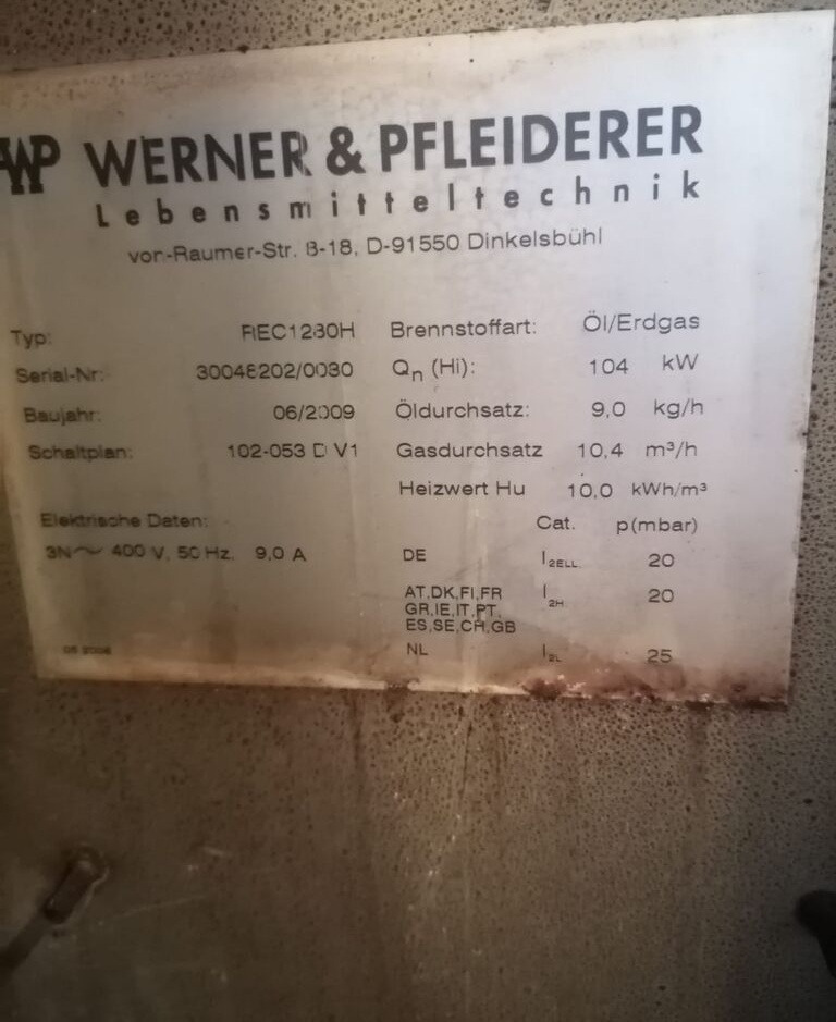 Werner & Pfleiderer REC1280H - Bäckereimaschine: das Bild 2 Werner & Pfleiderer REC1280H - Bäckereimaschine: das Bild 2