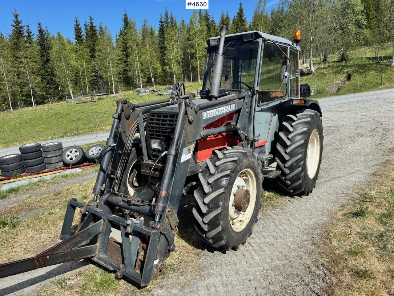 1989 Valmet 455 4x4 w/ Front loader - Traktor: das Bild 1 1989 Valmet 455 4x4 w/ Front loader - Traktor: das Bild 1