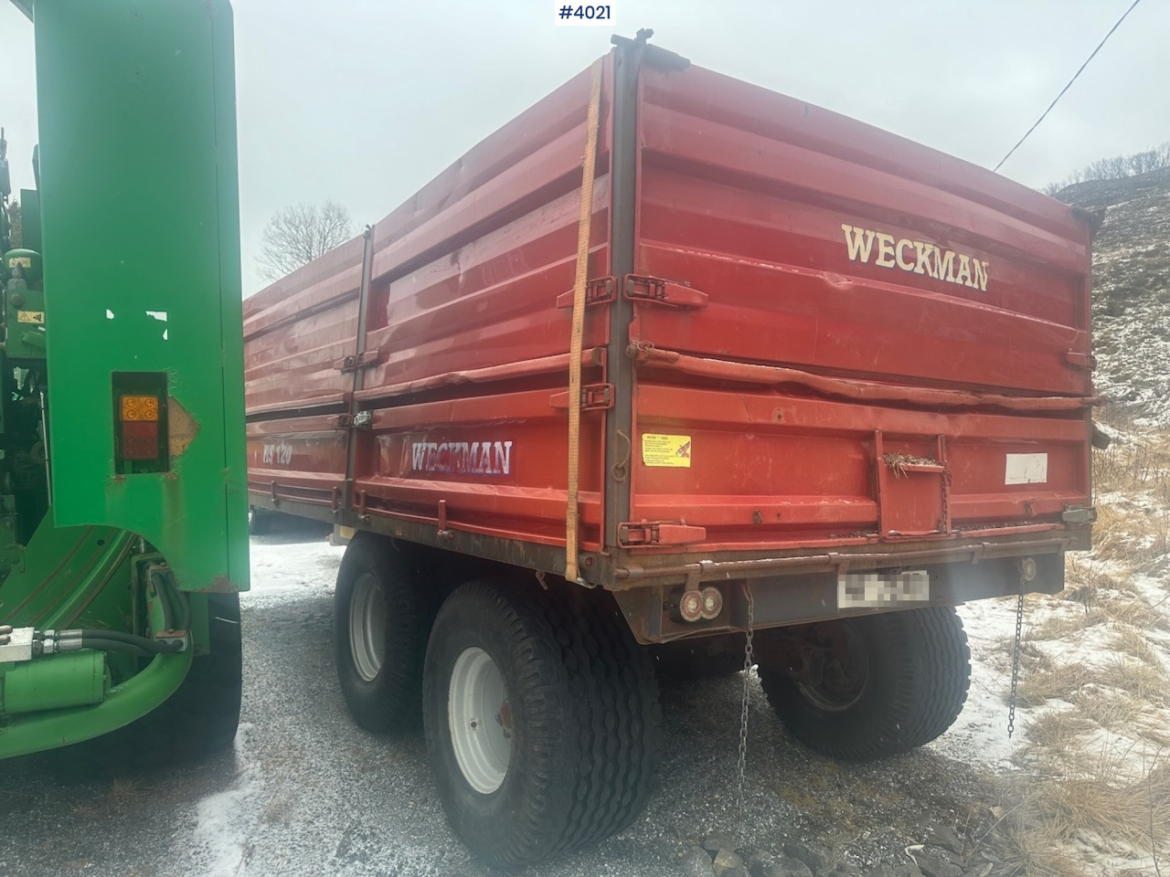 2006 Weckman WS120 traktorhenger m/ rundballegrinder og toppkarmer. - Landwirtschaftlicher Anhänger: das Bild 3 2006 Weckman WS120 traktorhenger m/ rundballegrinder og toppkarmer. - Landwirtschaftlicher Anhänger: das Bild 3