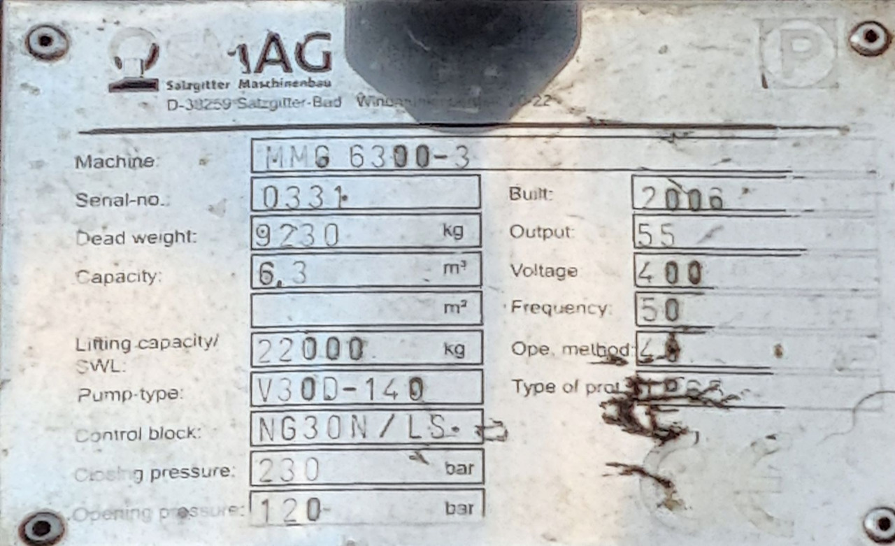 Peiner SMAG MMG 6300-3-S - Greifer für Hafentechnik: das Bild 5 Peiner SMAG MMG 6300-3-S - Greifer für Hafentechnik: das Bild 5