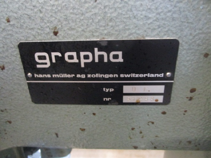 Druckmaschine HANS MÜLLER B1: das Bild 6