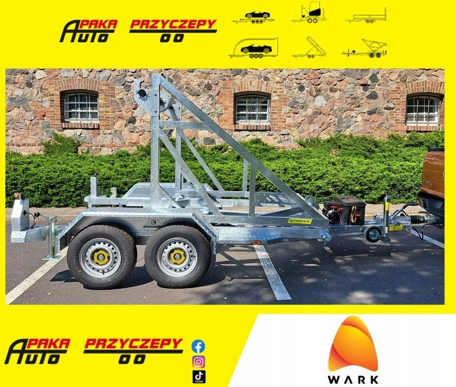 PRZYCZEPA KABLOWA Z WCIĄGARKĄ ELEKTRYCZNĄ 4530 KG, DMC 3500 KG / CABLE TRAILER WITH ELECTRIC WINCH 4530 KG, DMC 3500 KG - Kabeltrommelanhänger: das Bild 1 PRZYCZEPA KABLOWA Z WCIĄGARKĄ ELEKTRYCZNĄ 4530 KG, DMC 3500 KG / CABLE TRAILER WITH ELECTRIC WINCH 4530 KG, DMC 3500 KG - Kabeltrommelanhänger: das Bild 1