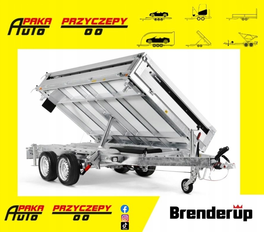Wywrotka trójstronna 3,25x1,80 Brenderup 3500 / Three-way tipper 3,25x1,80 Brenderup 3500 - Kipper Anhänger: das Bild 1 Wywrotka trójstronna 3,25x1,80 Brenderup 3500 / Three-way tipper 3,25x1,80 Brenderup 3500 - Kipper Anhänger: das Bild 1