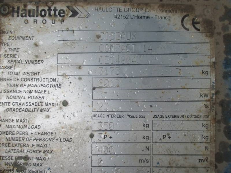 Scherenbühne Haulotte Compact 14: das Bild 9