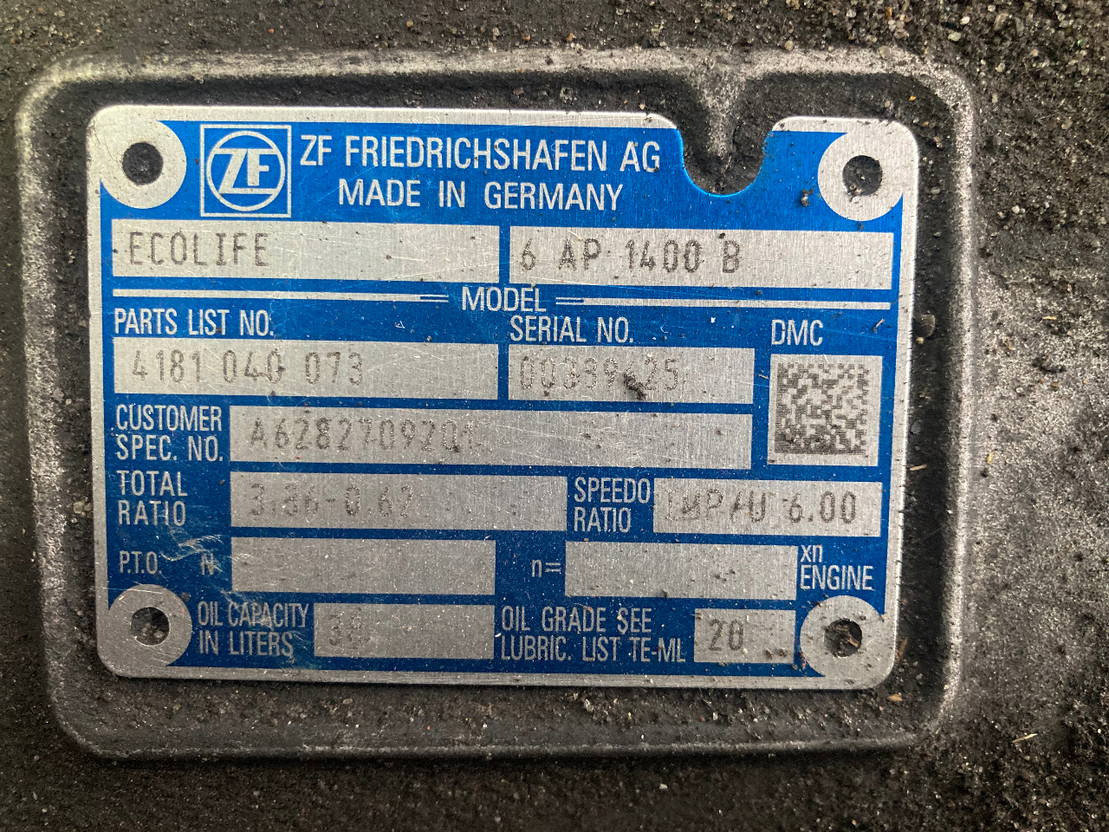 ZF Getriebe ZF 6 AP 1400 B Ecolife 4181040073 A6282709201 6AP1400B - Getriebe für Bus: das Bild 2 ZF Getriebe ZF 6 AP 1400 B Ecolife 4181040073 A6282709201 6AP1400B - Getriebe für Bus: das Bild 2