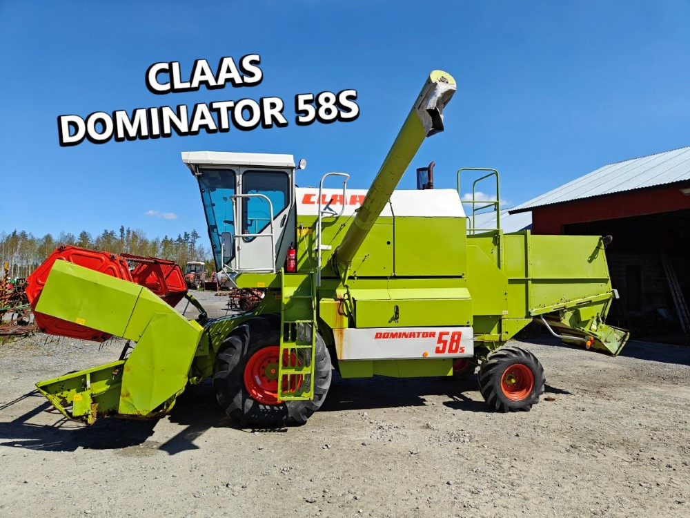 CLAAS Dominator 58S, moottori Perkins 6-sylinterinen, hydraulinen torvi, katso video! - Mähdrescher: das Bild 1 CLAAS Dominator 58S, moottori Perkins 6-sylinterinen, hydraulinen torvi, katso video! - Mähdrescher: das Bild 1