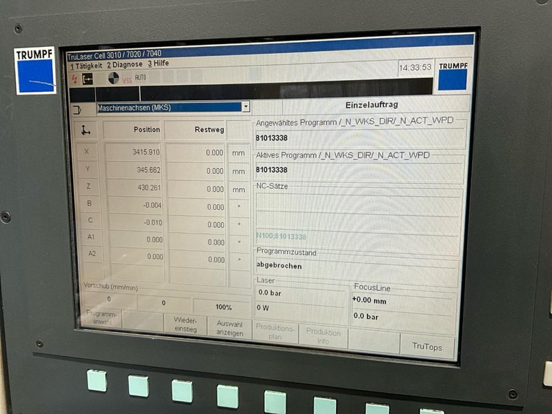 Metallbearbeitungsmaschine Trumpf TruLaser Cell 7040 L13: das Bild 14 Metallbearbeitungsmaschine Trumpf TruLaser Cell 7040 L13: das Bild 14