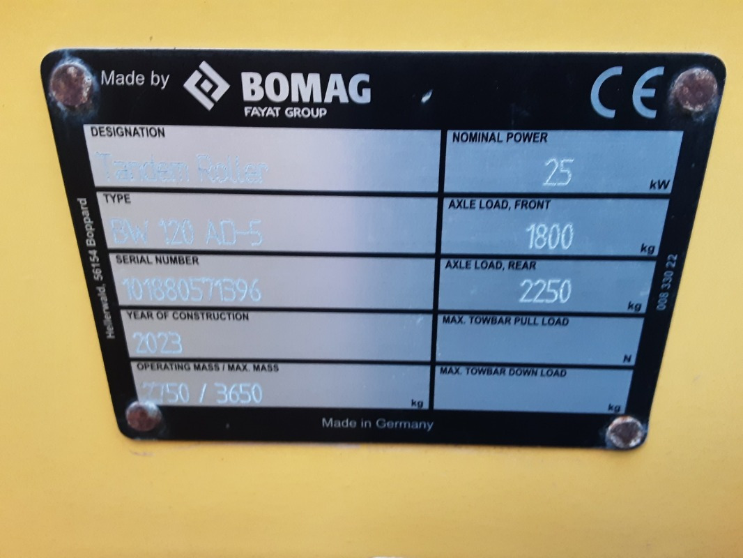 BOMAG DE BW 120 AD-5 Stage V/Tier 4f - Walzen: das Bild 3 BOMAG DE BW 120 AD-5 Stage V/Tier 4f - Walzen: das Bild 3