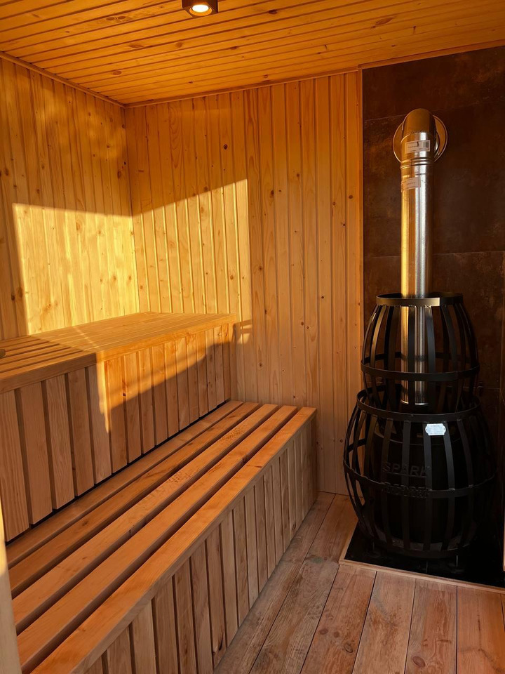 IDEX Sauna 200x220x200 cm – Compact Outdoor or Indoor Sauna Cabin Mobile Sauna - Wohncontainer: das Bild 4 IDEX Sauna 200x220x200 cm – Compact Outdoor or Indoor Sauna Cabin Mobile Sauna - Wohncontainer: das Bild 4